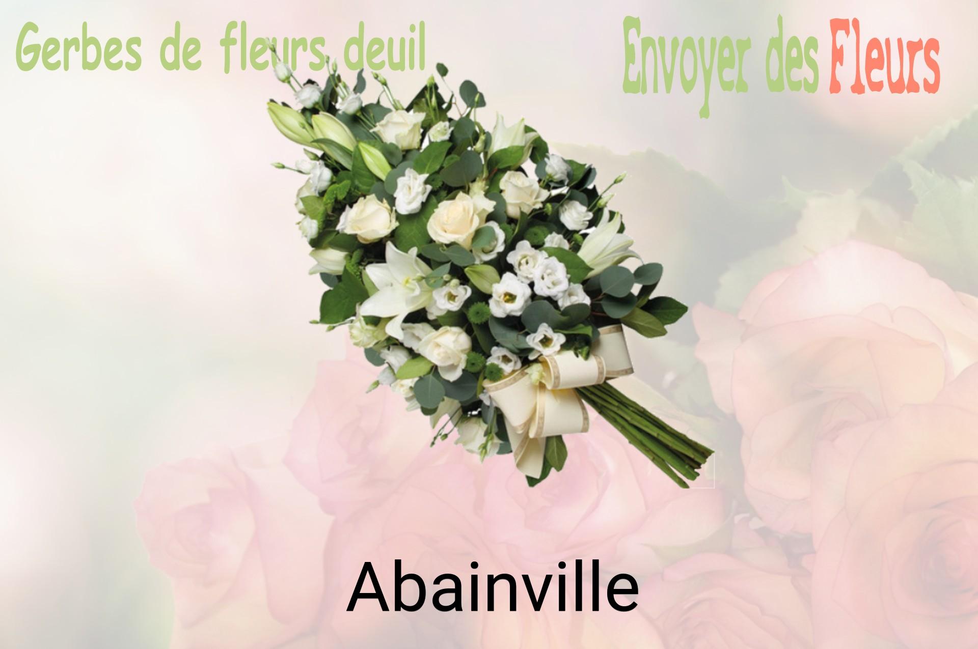 Gerbe de fleurs de deuil livrée à Abainville